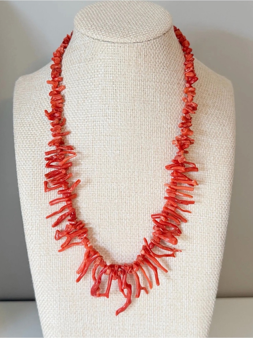 Vintage Red Coral Branch Necklace – Women Jewelry